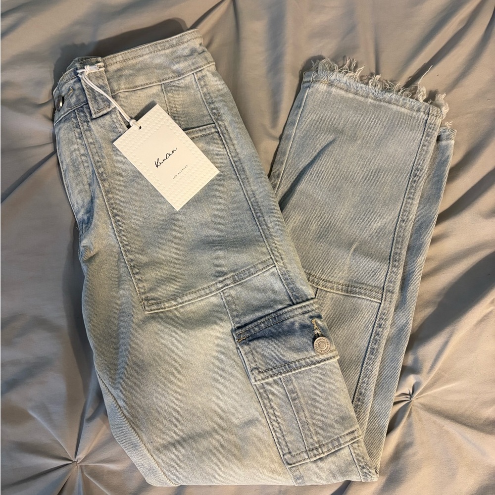 KanCan Blue Ankle Cropped Jeans